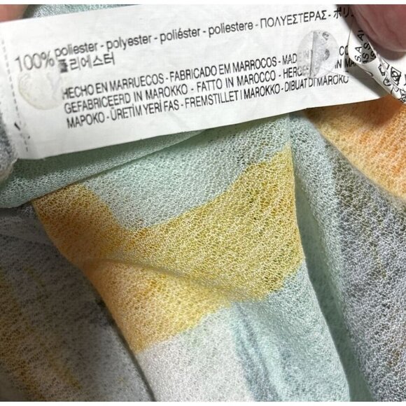 ZARA Women’s Dress Abstract Colorful Print V Neck Semi Sheer Size M - Picture 8 of 8
